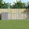 vidaXL Dog House with Run Light Grey 110x1221x110 cm Galvanised Steel