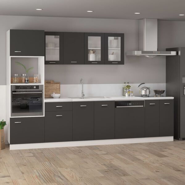 vidaXL Dishwasher Panel Lyon Grey 59.5x3x67 cm Engineered Wood