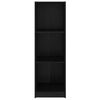 vidaXL Book Cabinet/Room Divider Black 36x33x110 cm Solid Pinewood