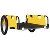 vidaXL Bike Trailer Yellow Oxford Fabric and Iron