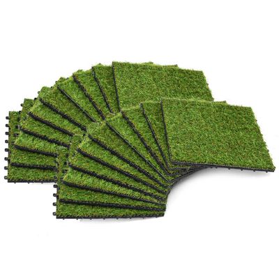 vidaXL Artificial Grass Tiles 20 pcs 30x30 cm Green