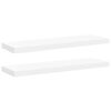 vidaXL Floating Wall Shelves 2 pcs White 80x23.5x3.8 cm MDF