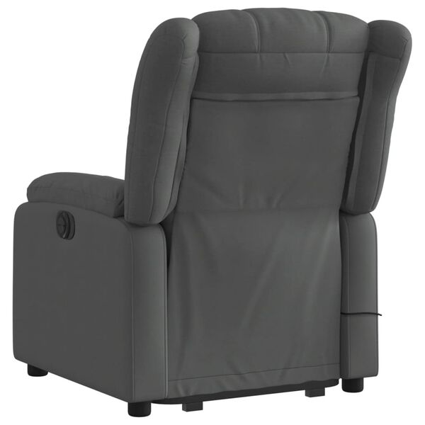 vidaXL Electric Stand up Massage Recliner Chair Dark Grey Fabric
