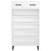 vidaXL Shoe Cabinet White 60x35x105 cm Engineered Wood