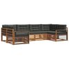 vidaXL Outdoor Sofa Set 6 pcs Natural and Anthracite Solid Acacia Wood