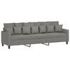 vidaXL 3-Seater Sofa Dark Grey 210 cm Fabric