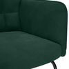 vidaXL Rocking Chair with Stool Dark Green Velvet