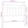 vidaXL Metal Headboard Black 90 cm