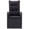 vidaXL 5 Piece Garden Dining Set Black