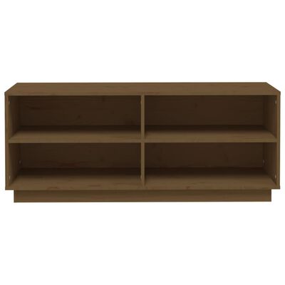 vidaXL Shoe Cabinet Honey Brown 110x34x45 cm Solid Wood Pine