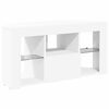 vidaXL Corner LED TV Cabinet White 100 x 40 x 50 cm Engineered Wood