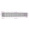 vidaXL Dog Cage with Roof and Door Grey 10x2x2 m Galvanised Steel