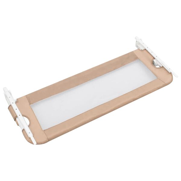 vidaXL Toddler Safety Bed Rail Taupe 102x42 cm Polyester