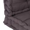 vidaXL Pallet Floor Cushions 2 pcs Cotton Anthracite