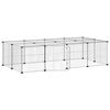 vidaXL 20-Panel Pet Cage with Door Black 35x35 cm Steel