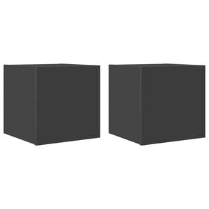 vidaXL Wall Mounted TV Cabinets 2 pcs Grey 30.5x30x30 cm