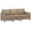 vidaXL 2 Piece Sofa Set with Cushions Cappuccino Faux Leather