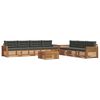 vidaXL Outdoor Sofa Set 8 pcs Natural and Anthracite
