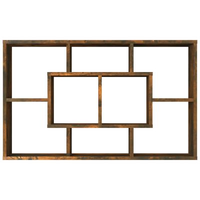 vidaXL Wall Shelf Smoked Oak 85x16x52.5 cm Engineered Wood