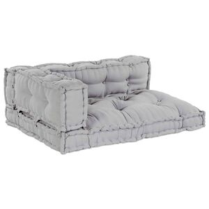 vidaXL Pallet Sofa Cushion 3 pcs Fabric Grey 120 x 80 x 38 cm