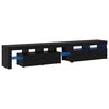 vidaXL TV Cabinet 2 pcs Black Oak 230 x 36.5 x 40 cm Engineered Wood