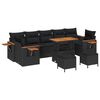 vidaXL Garden Sofa Set 10 pcs Black Poly Rattan