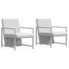 vidaXL Armchairs 2 pcs with Chrome Frame White Faux Leather