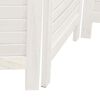 vidaXL Room Divider 3 Panels White Solid Wood Paulownia