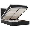 vidaXL Ottoman Bed with Mattress & LEDs Black Double Faux Leather