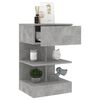 vidaXL Bedside Cabinet Concrete Grey 40x35x65 cm Engineered Wood