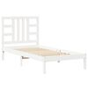 vidaXL Bed Frame without Mattress White 90x190 cm Single Solid Wood