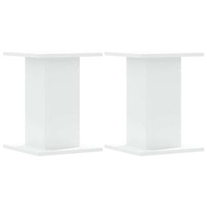 vidaXL Speaker Stands 2 pcs White 30x30x40 cm Engineered Wood
