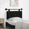vidaXL Hanging Headboard Wall-mounted Black 100 x 55 x 7 cm Velvet