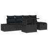 vidaXL Garden Sofa Set 6 pcs Poly rattan