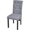 vidaXL Dining Chairs 6 pcs Light Grey Fabric