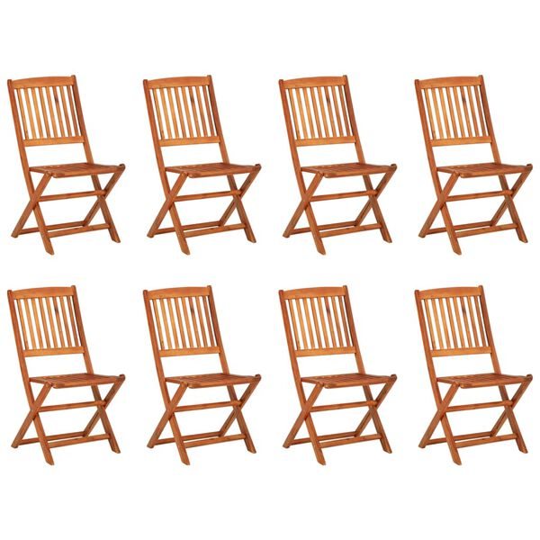 vidaXL 9 Piece Garden Dining Set 220x90x75 cm Solid Wood Acacia