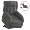 vidaXL Electric Stand up Recliner Chair Dark Grey Fabric
