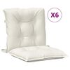 vidaXL Lowback Chair Cushions 6 pcs Melange Cream 100x50x7 cm Fabric