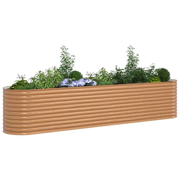 vidaXL Raised Bed Brown 400 x 80 x 81 cm Steel