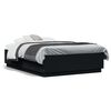 vidaXL Bed Frame with LED without Mattress Black 135x190 cm Double