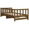 vidaXL Pull-out Day Bed without Mattress Honey Brown 2x(90x190)cm