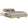 vidaXL Bed Frame No Mattress Sonoma Oak 150x200 cm King Size Engineered Wood