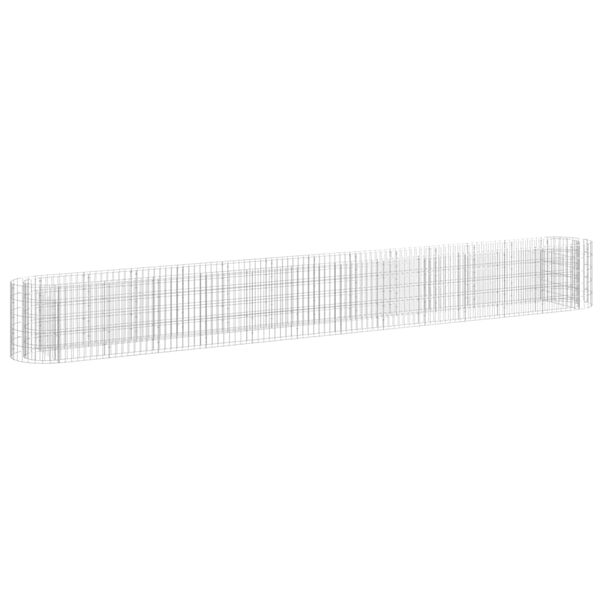 vidaXL Gabion Raised Bed Galvanised Iron 470x50x50 cm