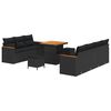 vidaXL Garden Sofa Set 14 pcs 9-Seater Black Poly Rattan