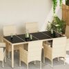 vidaXL Table Top 4 pcs Black Tempered Glass