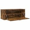 vidaXL Wall Shoe Cabinet Smoked Oak 100x35x38 cm Engineered Wood