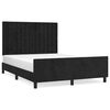 vidaXL Bed Frame without Mattress Black 137x187 cm Double Velvet