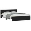vidaXL Bed Frame without Mattress Black 150x200 cm King Size