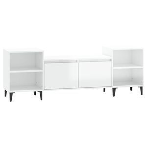 vidaXL TV Cabinet High Gloss White 160x35x55 cm Engineered Wood