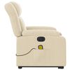 vidaXL Electric Stand up Massage Recliner Chair Cream Fabric